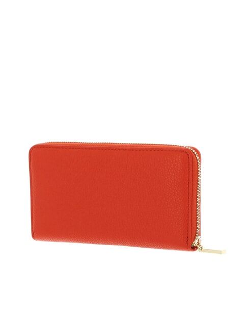 METALLIC SOFT Textured leather zip wallet gazpacho - Women’s Wallets