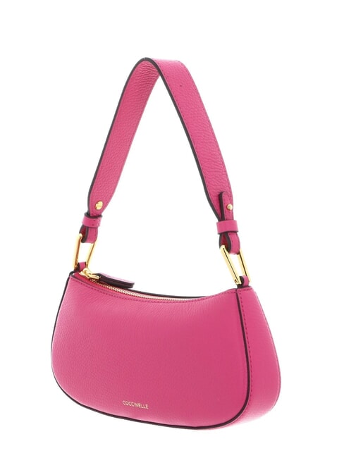MERVEILLE Shoulder bag in textured leather new fuchsia - Women&rsquo;s Bags