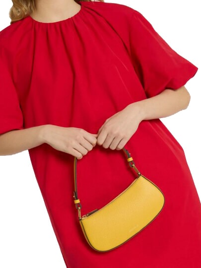 MERVEILLE Shoulder bag in textured leather sunny - Women&rsquo;s Bags