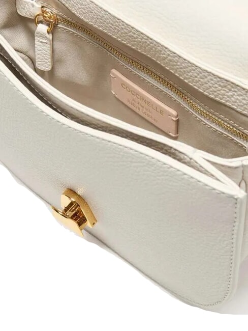 DEW Hammered leather shoulder bag white - Women’s Bags