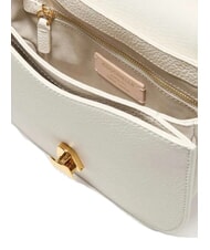 COCCINELLE DEW Hammered leather shoulder bag white - Women’s Bags - 5