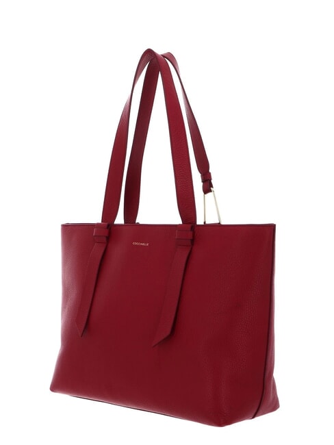 MALORY  Shoulder shopper, in leather sangria - Women’s Bags