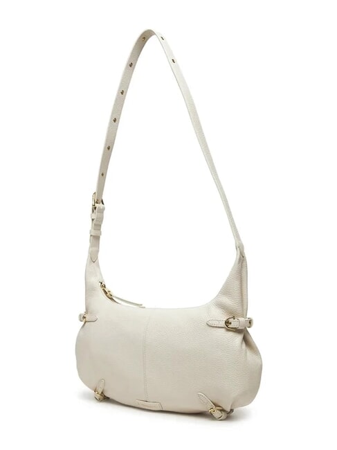 ABIGAIL Hammered leather shoulder bag white - Women’s Bags