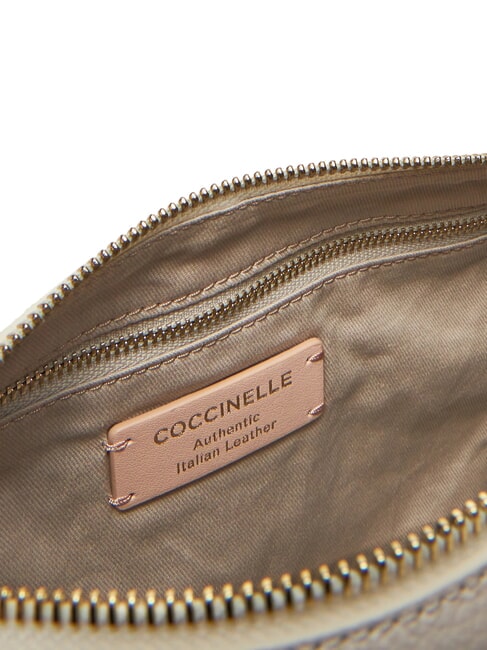 ABIGAIL Hammered leather shoulder bag white - Women’s Bags