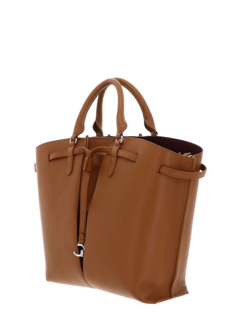 FLORES Small hammered leather tote bag CUIR - Women&rsquo;s Bags