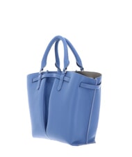 COCCINELLE FLORES Small hammered leather tote bag blue - Women&rsquo;s Bags - 3