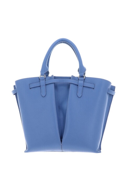 FLORES Small hammered leather tote bag blue - Women&rsquo;s Bags