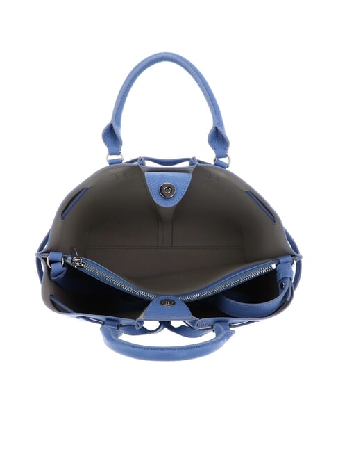 FLORES Small hammered leather tote bag blue - Women&rsquo;s Bags