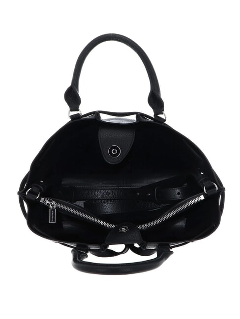 FLORES Medium hammered leather tote bag Black - Women’s Bags