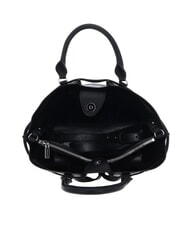 COCCINELLE FLORES Medium hammered leather tote bag Black - Women’s Bags - 6