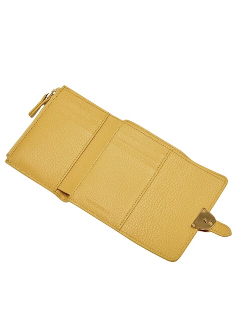 CAMPUS Compact wallet in hammered leather sunny - Women&rsquo;s Wallets