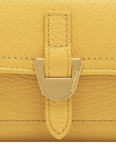 CAMPUS Compact wallet in hammered leather sunny - Women&rsquo;s Wallets