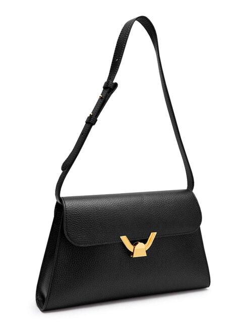 DEW Medium shoulder bag in hammered leather Black - Women’s Bags