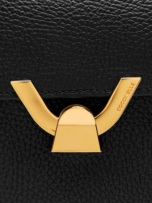 DEW Medium shoulder bag in hammered leather Black - Women’s Bags