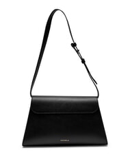 COCCINELLE DEW Medium shoulder bag in hammered leather Black - Women’s Bags - 4