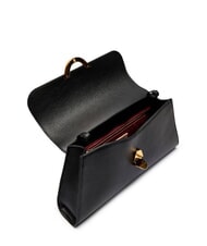 COCCINELLE DEW Medium shoulder bag in hammered leather Black - Women’s Bags - 6