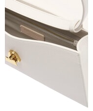 COCCINELLE DEW Medium shoulder bag in hammered leather white - Women&rsquo;s Bags - 5