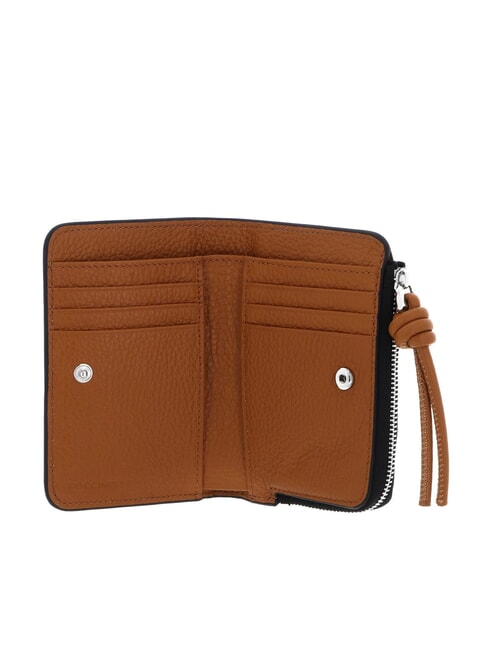 MYRTHA MAXI LOG Medium zip-around leather wallet noir/cuir - Women’s Wallets