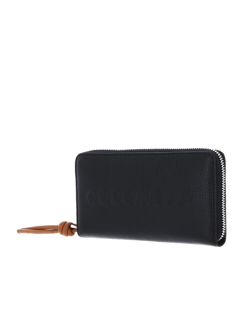 MYRTHA MAXI LOG Large zip-around leather wallet noir/cuir - Women’s Bags