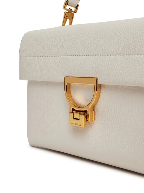 ARLETTIS SIGNATURE Leather bag with logo shoulder strap white - Women’s Bags