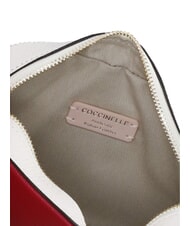 COCCINELLE TEBE TRICOLOR Mini shoulder bag in hammered leather sangr/blan/azul - Women’s Bags - 5