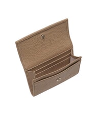 COCCINELLE METALLIC SOFT Hammered leather card holder - Women’s Wallets