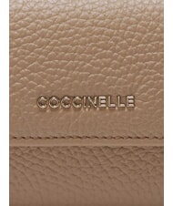 COCCINELLE METALLIC SOFT Hammered leather card holder skin - Women’s Wallets - 3