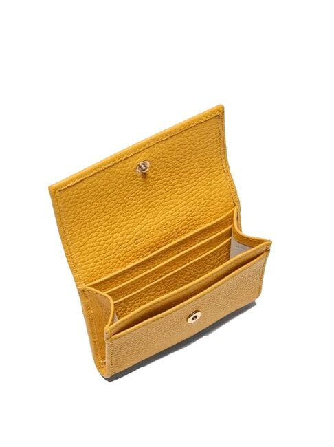 METALLIC SOFT Hammered leather card holder sunny - Women&rsquo;s Wallets