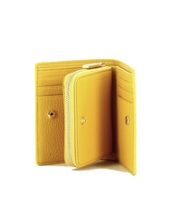 COCCINELLE METALLIC SOFT Compact wallet in hammered leather - Women’s Wallets