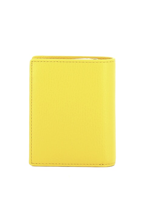 METALLIC SOFT Compact wallet in hammered leather sunny - Women’s Wallets