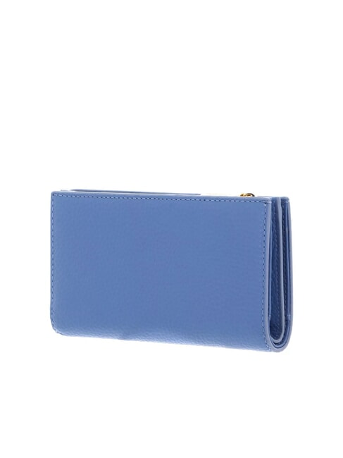 METALLIC SOFT Medium hammered leather wallet blue - Women&rsquo;s Wallets