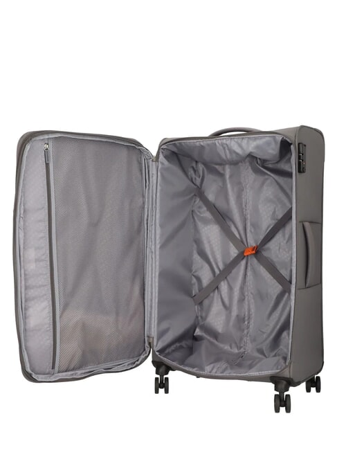 FUN CRUISE Large expandable trolley grey/orange - Semi-rigid Trolley Cases