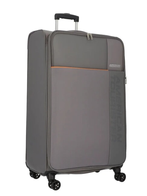FUN CRUISE Large expandable trolley grey/orange - Semi-rigid Trolley Cases