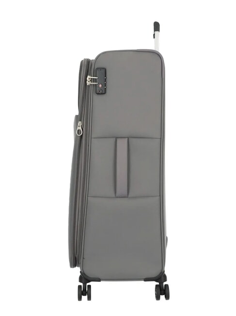 FUN CRUISE Large expandable trolley grey/orange - Semi-rigid Trolley Cases