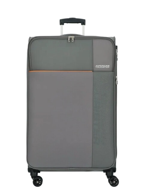FUN CRUISE Large expandable trolley grey/orange - Semi-rigid Trolley Cases