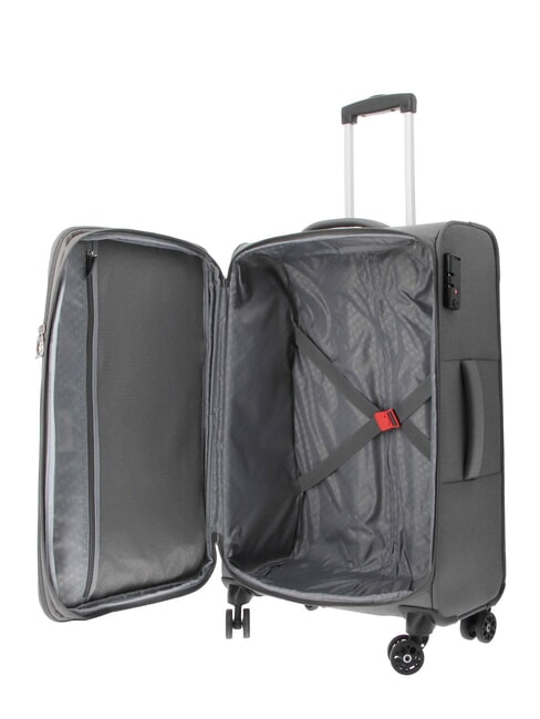 FUN CRUISE Medium expandable trolley grey/orange - Semi-rigid Trolley Cases