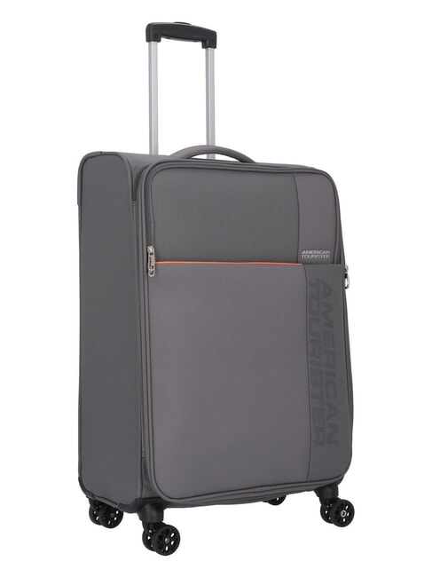 FUN CRUISE Medium expandable trolley grey/orange - Semi-rigid Trolley Cases
