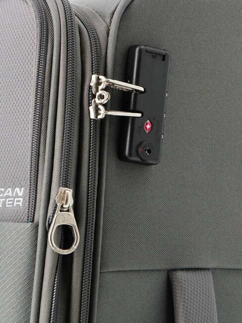 FUN CRUISE Medium expandable trolley grey/orange - Semi-rigid Trolley Cases