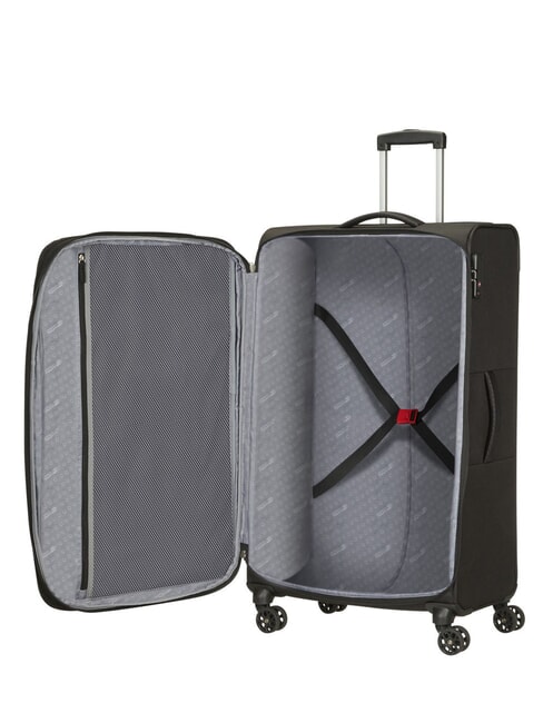 FUN CRUISE Large expandable trolley BLACK / RED - Semi-rigid Trolley Cases
