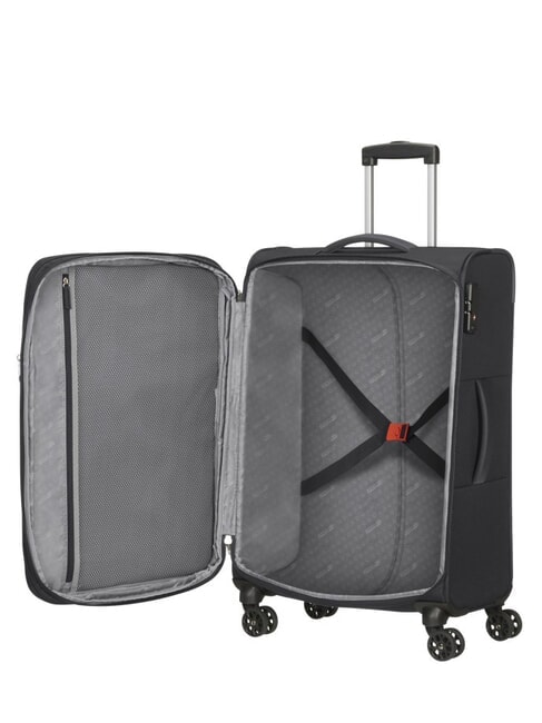 FUN CRUISE Medium expandable trolley BLACK / RED - Semi-rigid Trolley Cases