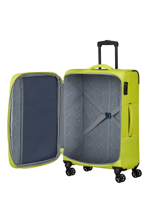 SUN BREAK Medium expandable trolley lime - Semi-rigid Trolley Cases