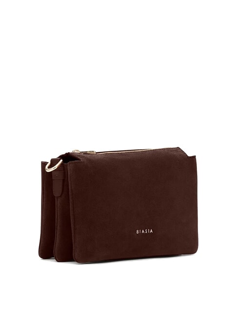 FEATHER SMALL Small suede leather shoulder bag dark - Women’s Bags