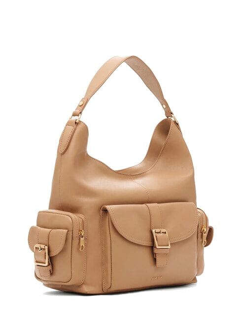 FACTOR Leather cargo shoulder bag camel - Women’s Bags