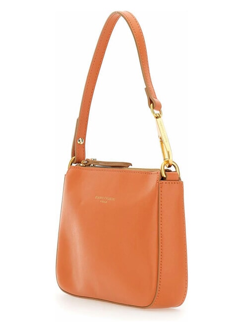 BROOKE Leather shoulder bag with shoulder strap coral - Women’s Bags