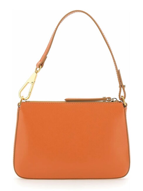 BROOKE Leather shoulder bag with shoulder strap coral - Women’s Bags
