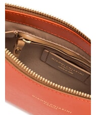 GIANNI CHIARINI BROOKE Leather shoulder bag with shoulder strap coral - Women’s Bags - 5