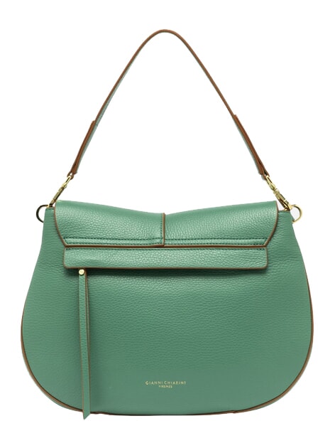 HELENA ROUND Leather bag with rope shoulder strap mint - Women’s Bags