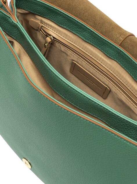 HELENA ROUND Leather bag with rope shoulder strap mint - Women’s Bags