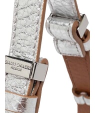 GIANNI CHIARINI PENELOPE Leather shoulder bag silver-caramel - Women’s Bags - 4