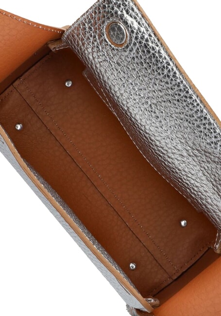 PENELOPE Leather shoulder bag silver-caramel - Women’s Bags